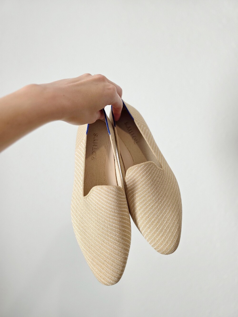 Rothys Almond Woven Loafer Chai 8